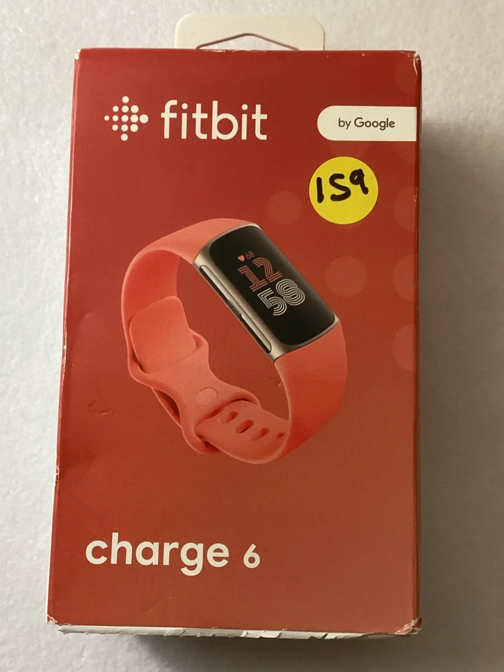 Fitbit Unisex Orange Charge 6 Silicone Fitness Tracker Watch 36mm
